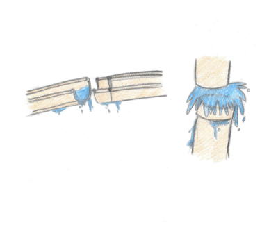 軒とい・たてといの継ぎ目が外れている画像